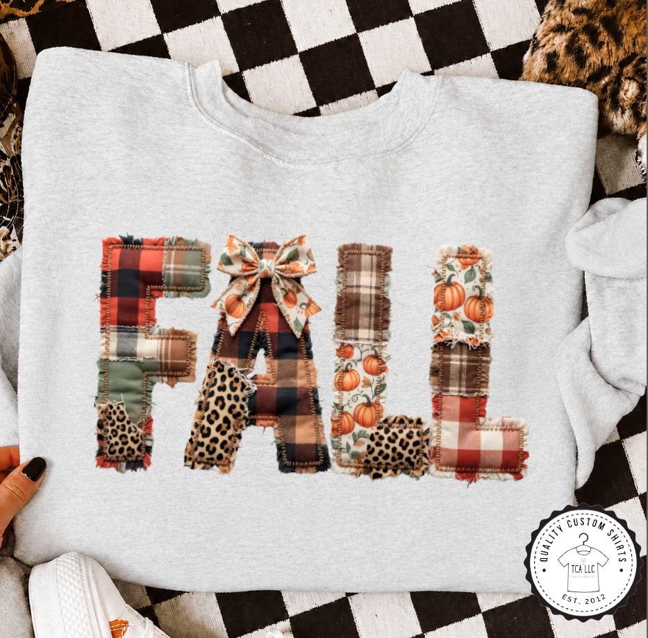Fall Patchwork Sweatshirts & T-Shirts