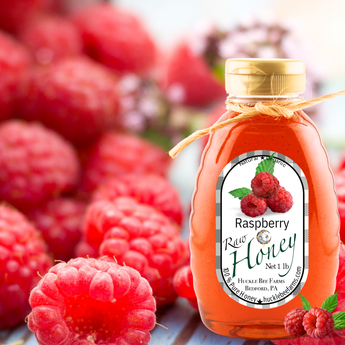 Raspberry Infused Raw Honey