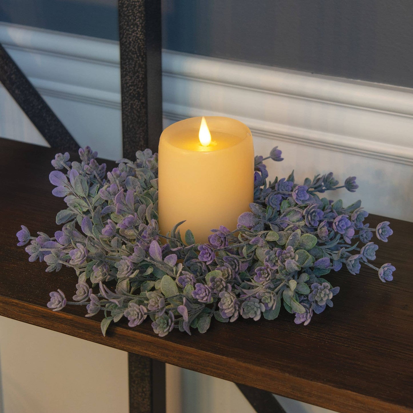 Dusk Lavender Buds Candle Ring, 3.5"