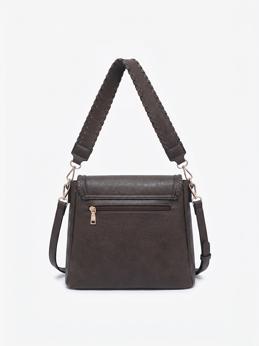 Lorelei Double Zip Crossbody – Whipstitch Trim | M2167