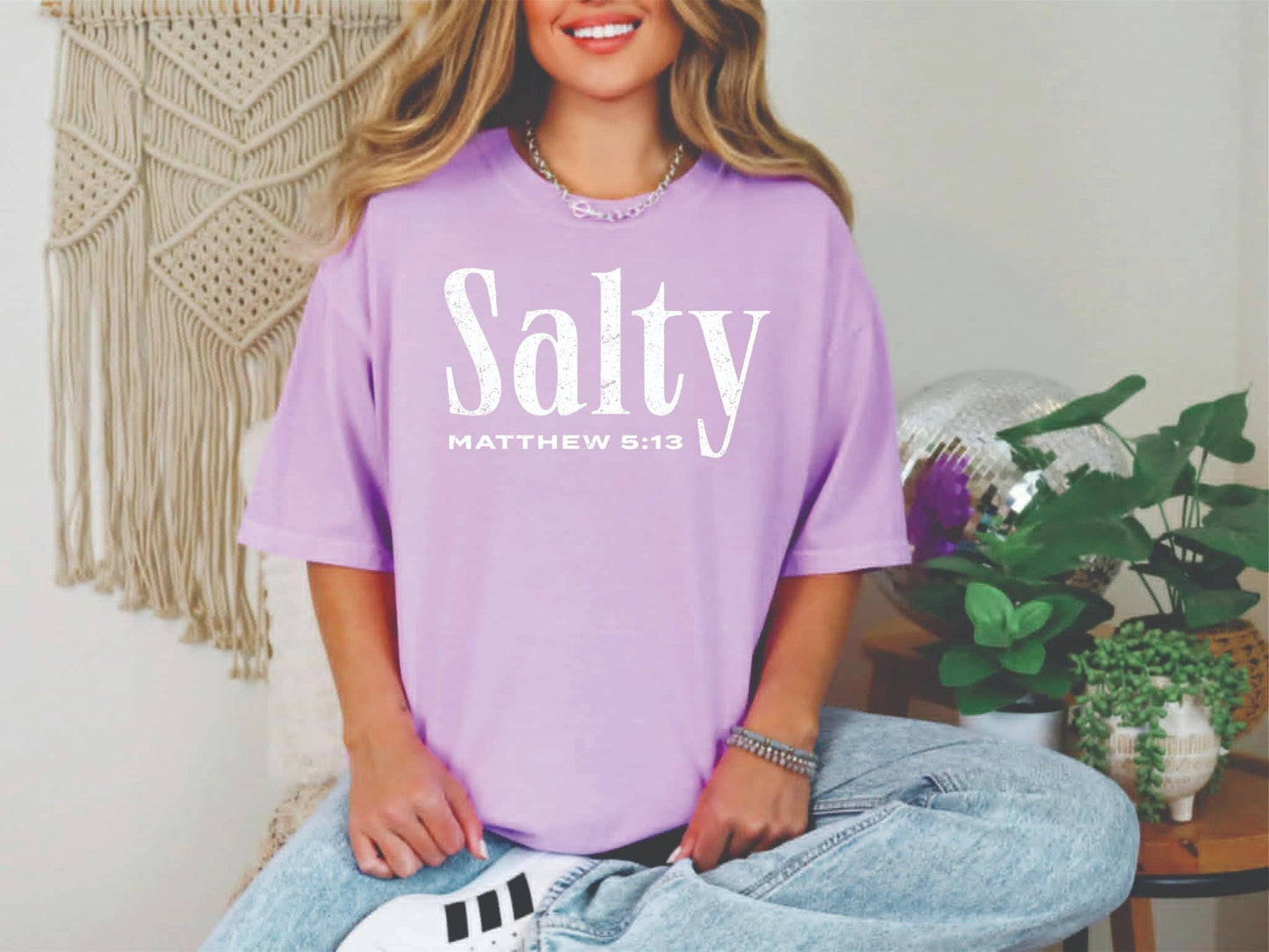Salty Lilac Bella Christian Summer Trendy Graphic Tee
