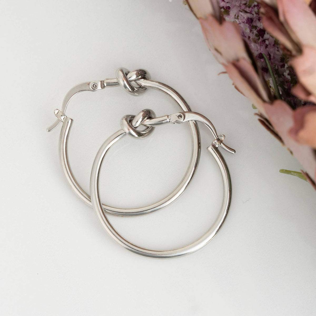 Hoop Earrings Classic Knotted Nickel-Free Jewelry