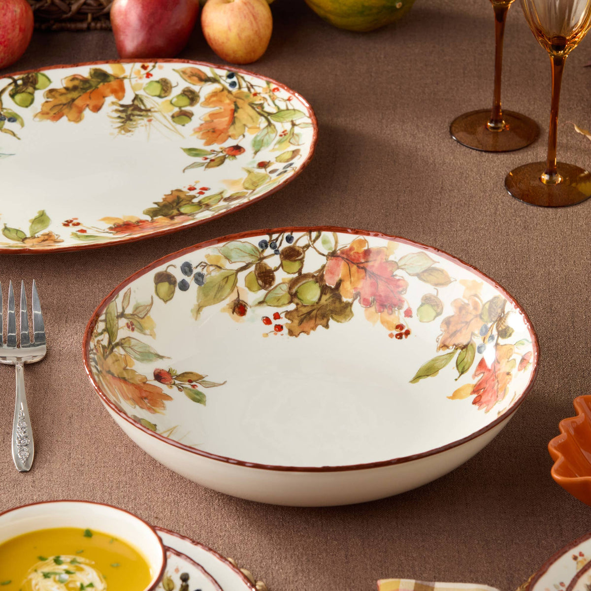 Autumn Meadows Servg Bowl 13" x 3"