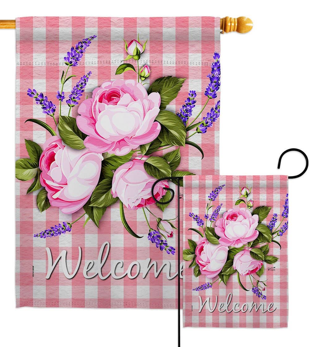 Roses Garden Floral Decor Flag