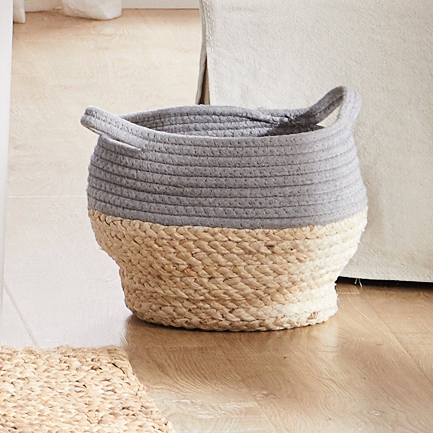 Mozambique Grey Natural Mini Drum Storage