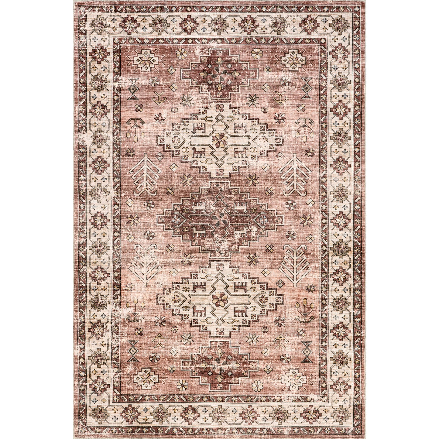 Lauren Liess Barbary Distressed Machine Washable Area Rug