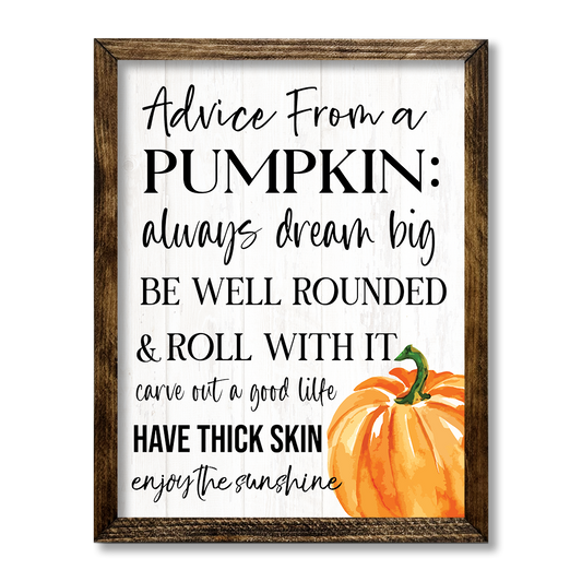 TIMBERLAND FRAME ADVICE FROM A PUMPKIN