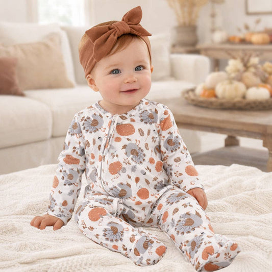 Baby Thanksgiving Zipper Romper – Bamboo Cotton Blend