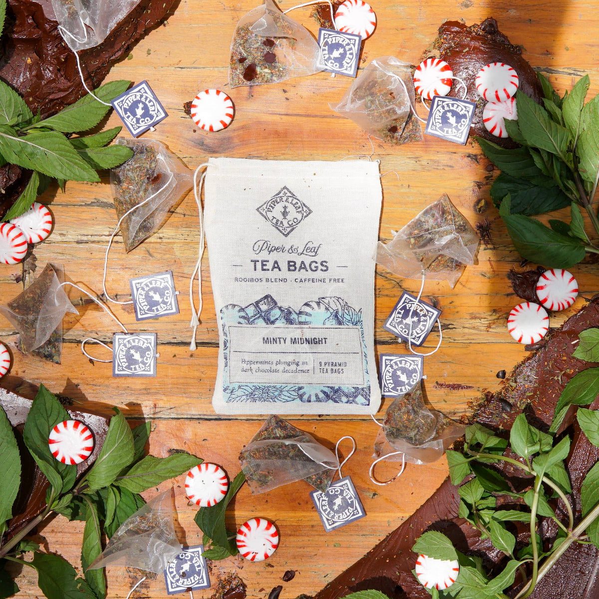 Minty Midnight 9ct Tea Bags in Muslin