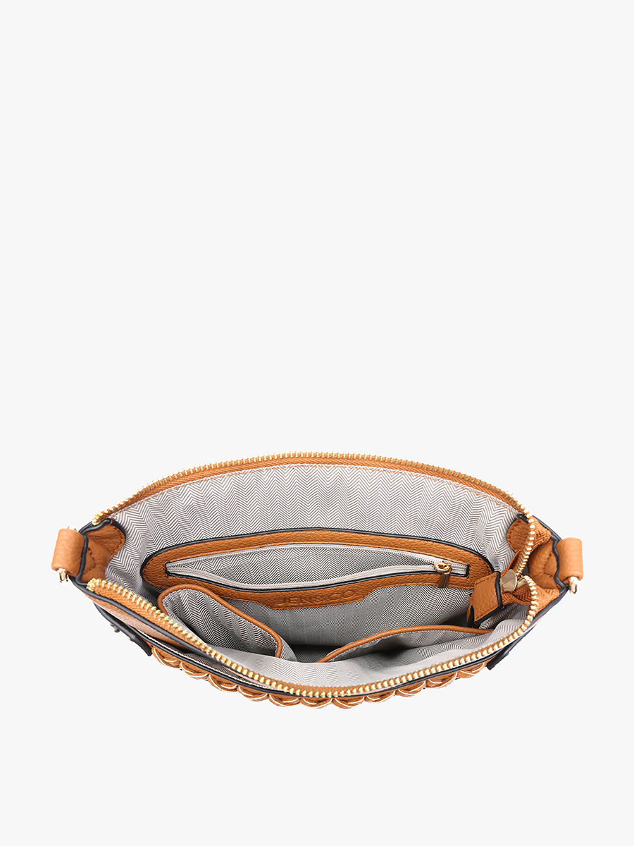 M2466 Esther Whipstitch Trim Round Crossbody