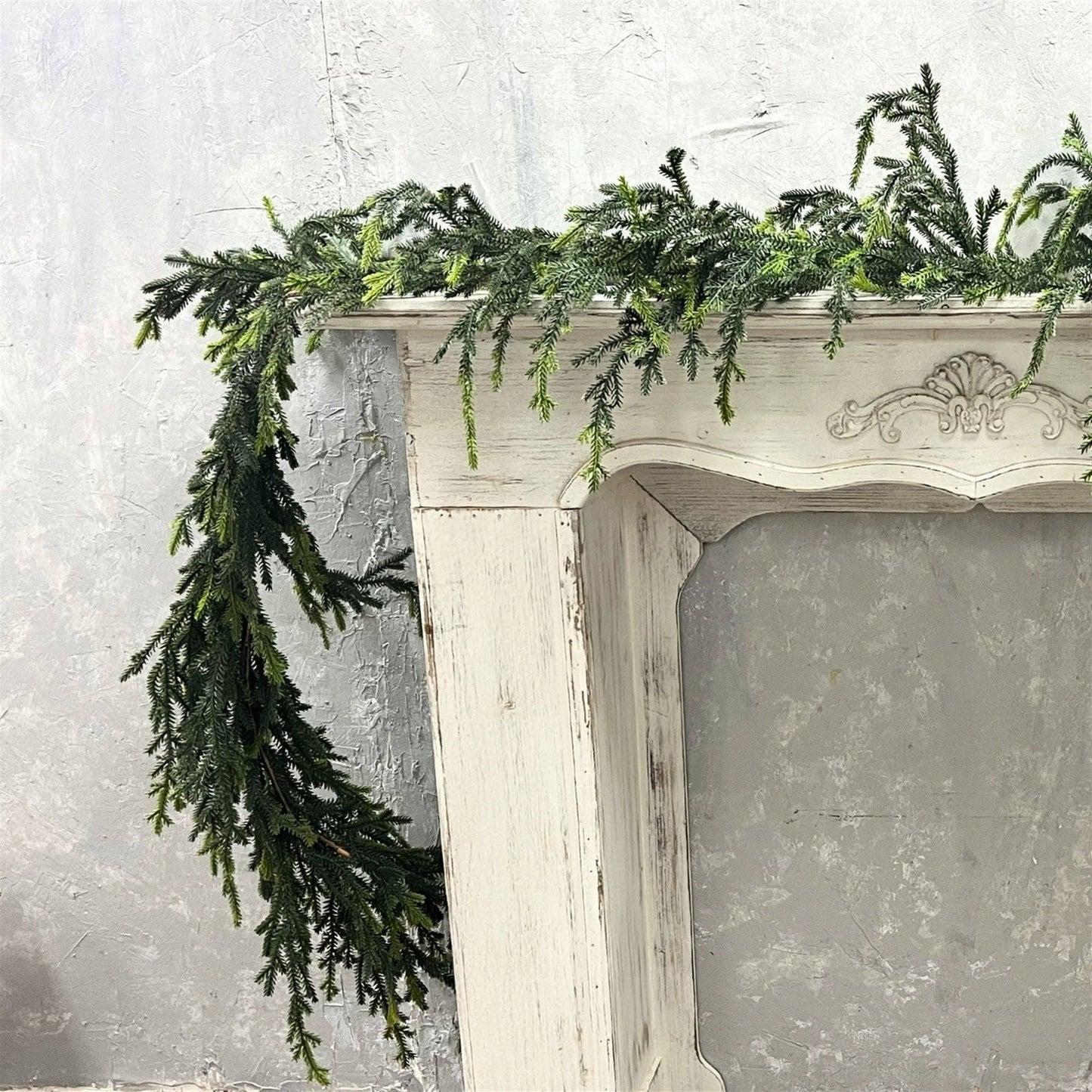 9’ Mini Noble Fir Garland | Faux Christmas Greenery Garland