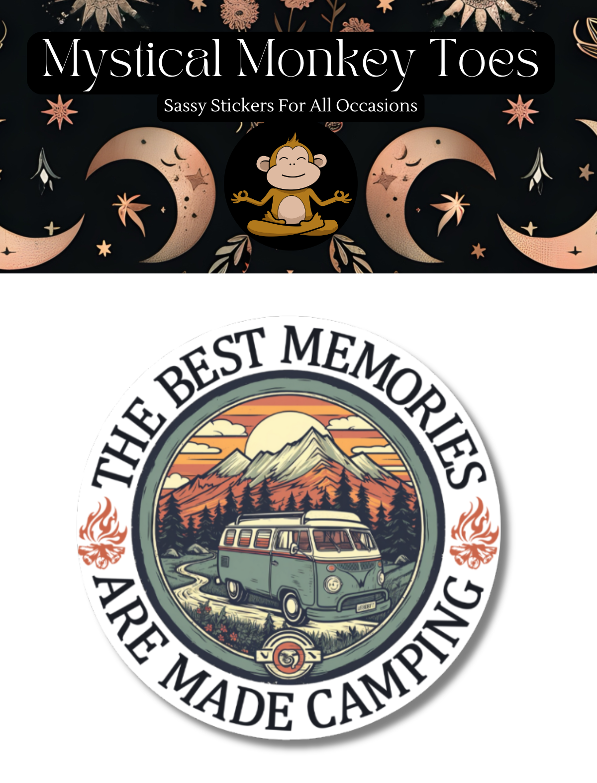 The Best Memories Are Made Camping Vinyl Sticker