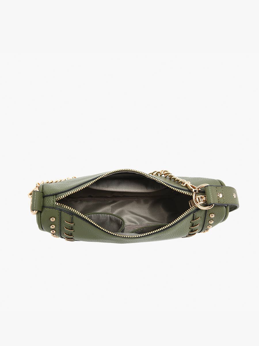 M2623 Artemis Paneled Crossbody w/ Stud Details