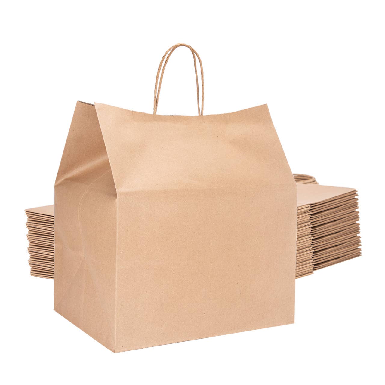 Kraft Paper Restaurant Take Out Bags - Case of 200