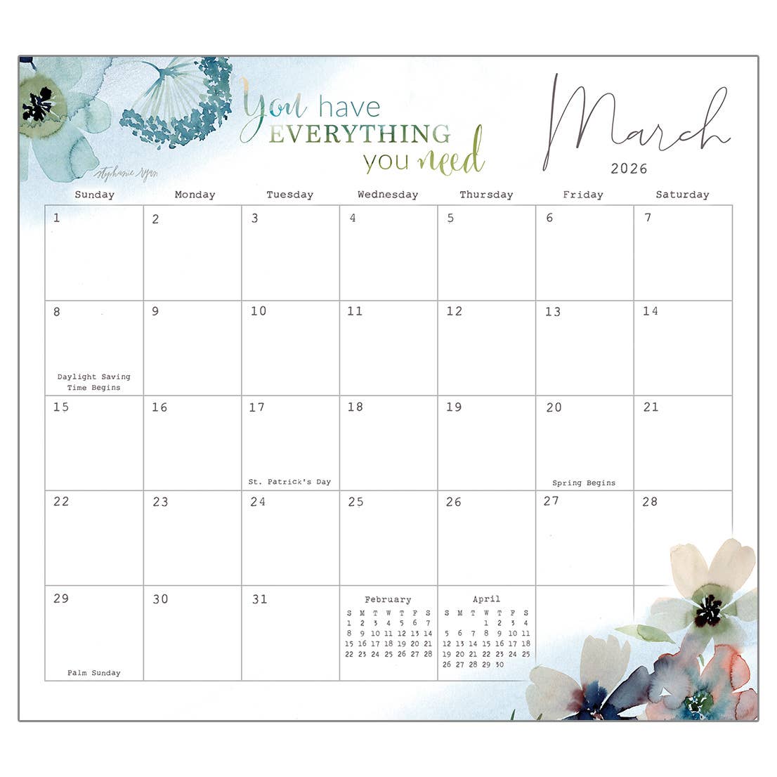 Gratitude 2026 Magnetic Calendar Pad