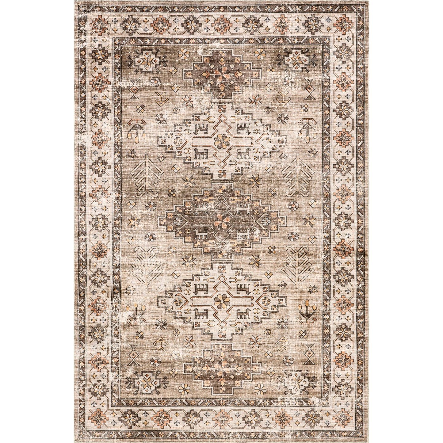 Lauren Liess Barbary Distressed Machine Washable Area Rug