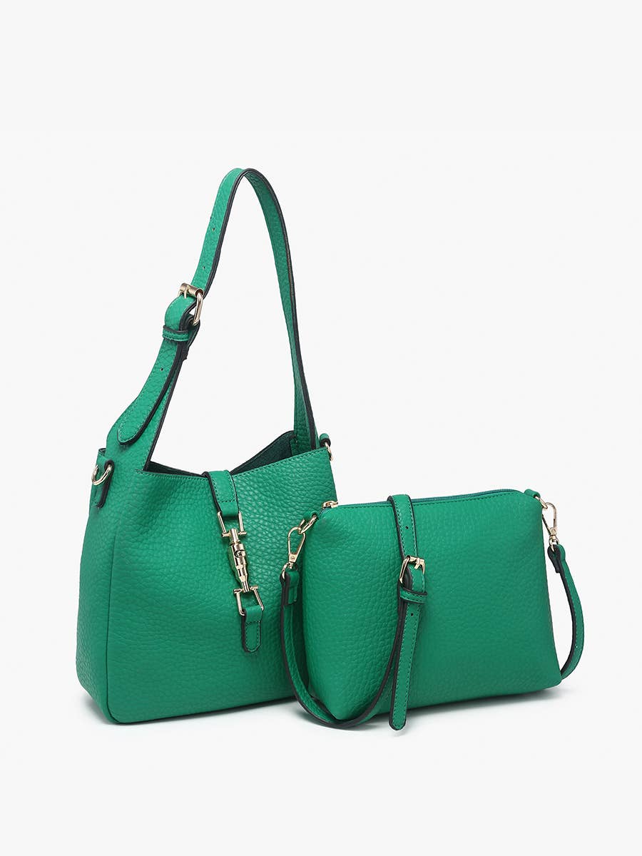 M2610 Agnes Classic Satchel w/ Press Lock & Inner Bag
