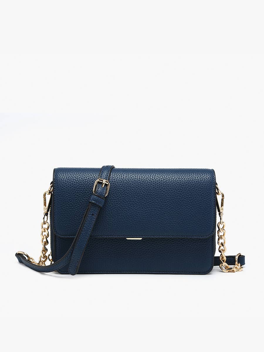 M2589 Lauryn Flapover Crossbody w/ Chain Strap