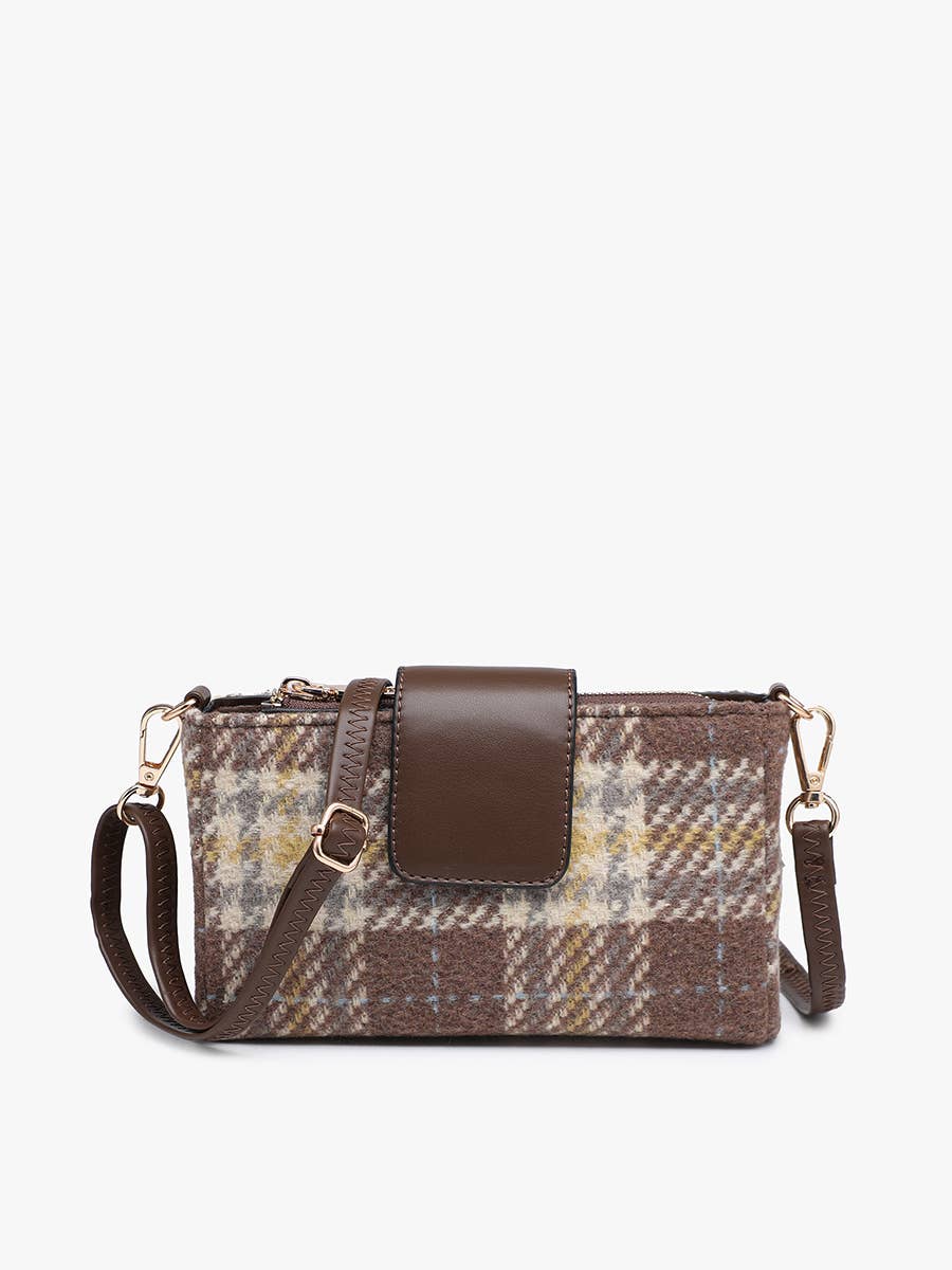 Luciana Plaid Crossbody w/ Inner Card Pockets | M2868