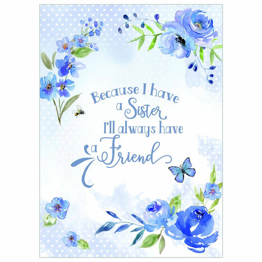 Fragrant Indigo Birthday - Sister Scripture Card