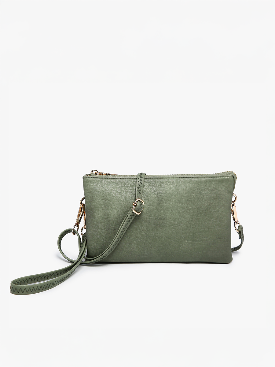 M013 Riley Monogrammable 3 Compartment Crossbody/Wristlet