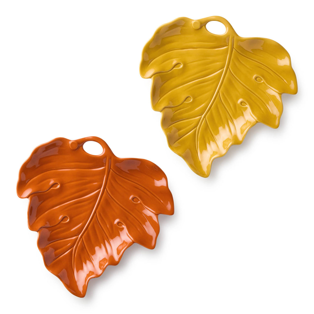 Autumn Meadows 3-D Leaf Platter 14" x 12"