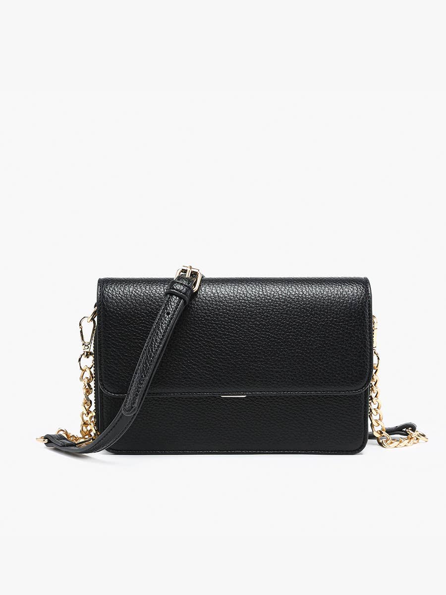 M2589 Lauryn Flapover Crossbody w/ Chain Strap