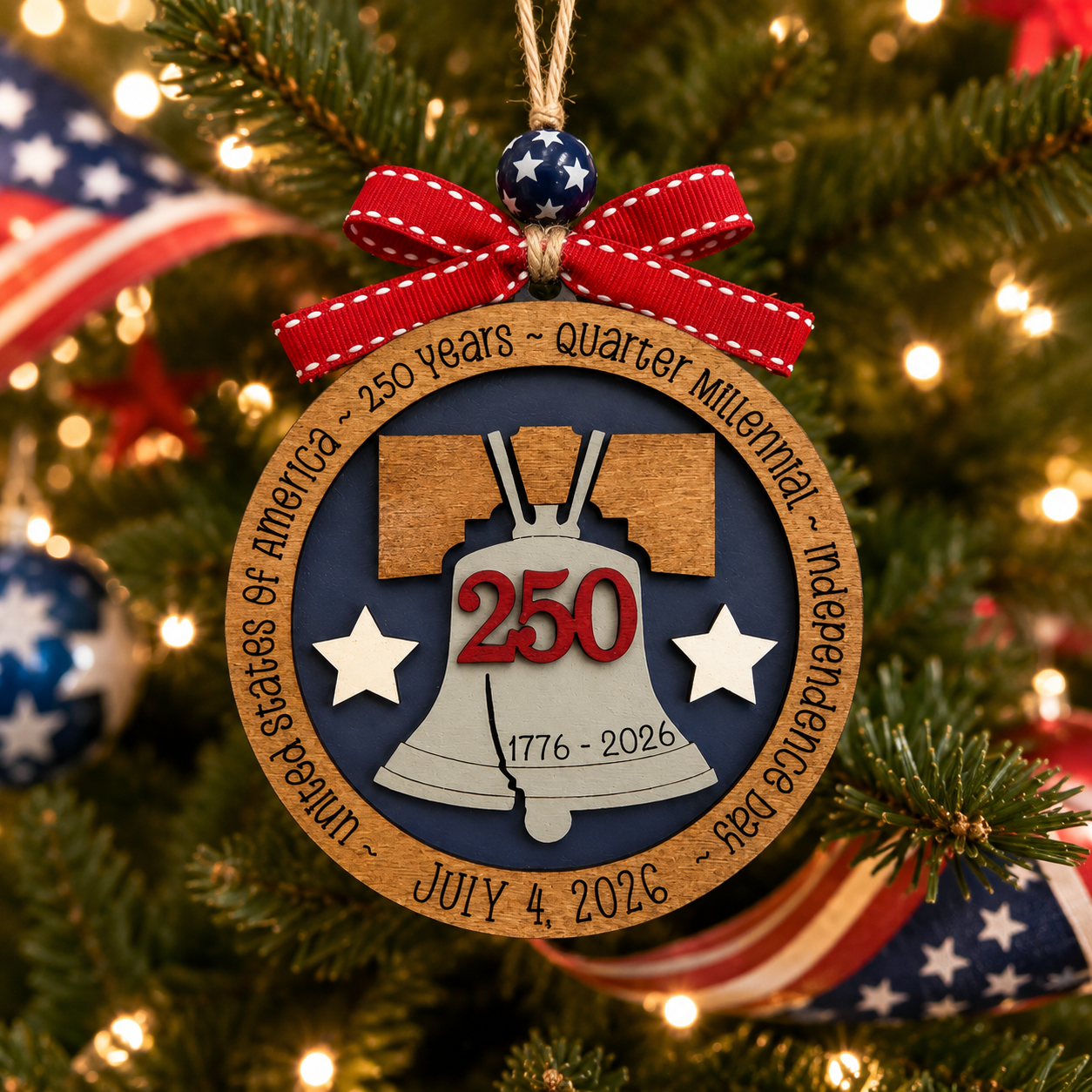 250th Anniversary Liberty Bell Christmas Ornament
