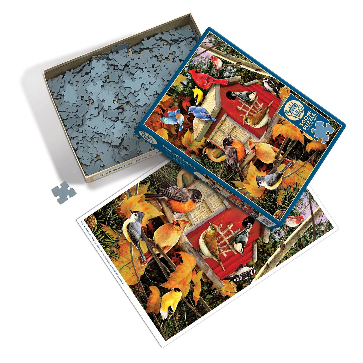 Fall Birdhouse 500-Piece Cobble Hill Puzzle