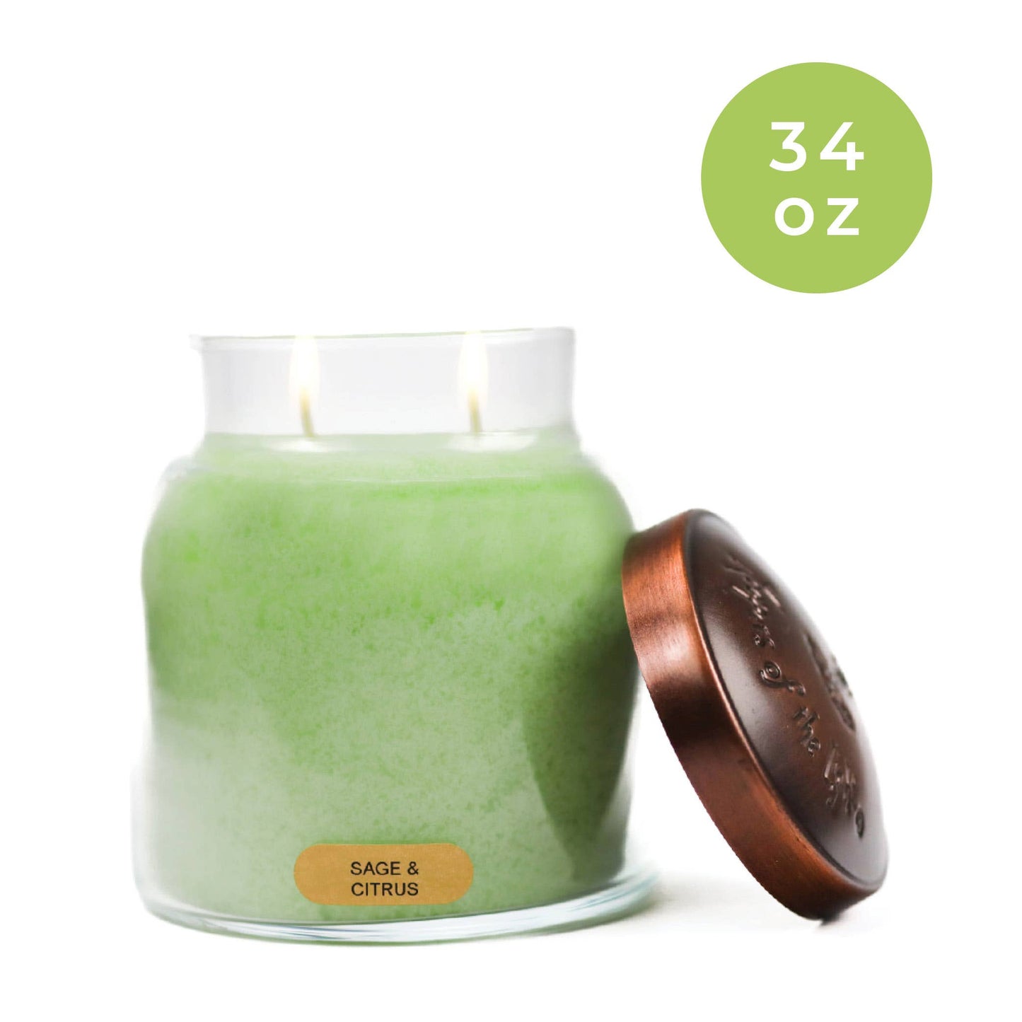 Sage & Citrus – 34oz Strong Scented Gift Jar Candle