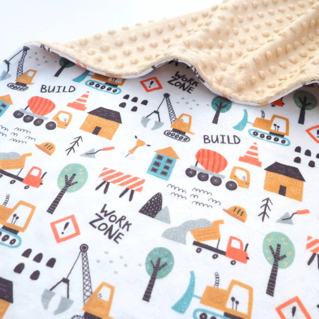 Baby & Toddler Minky Blanket - Little Builder