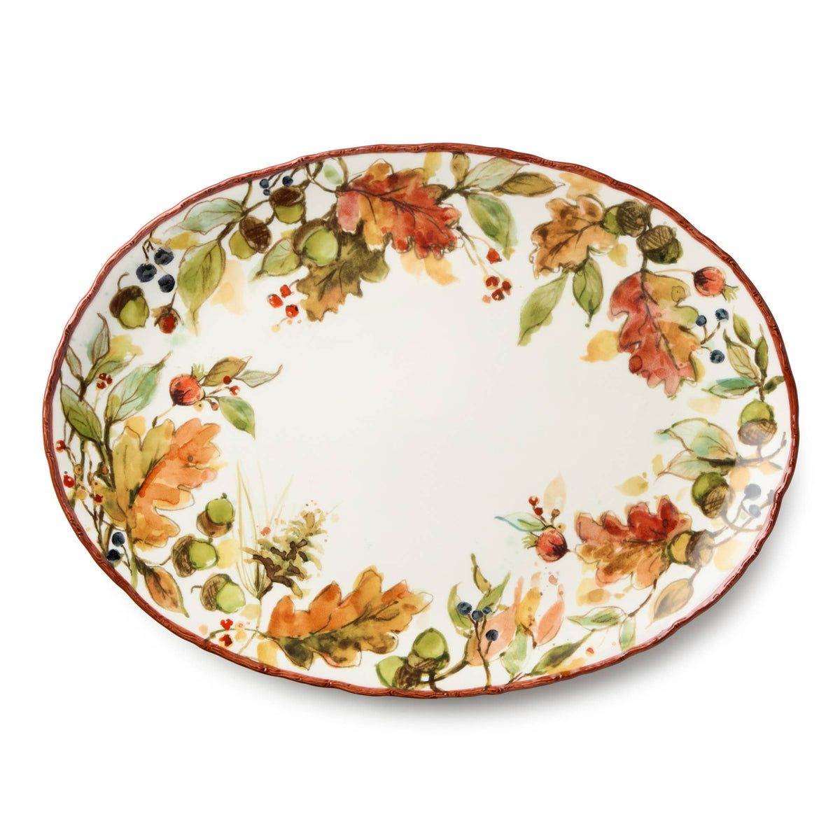 Autumn Meadows Oval Platter 16" x 12"