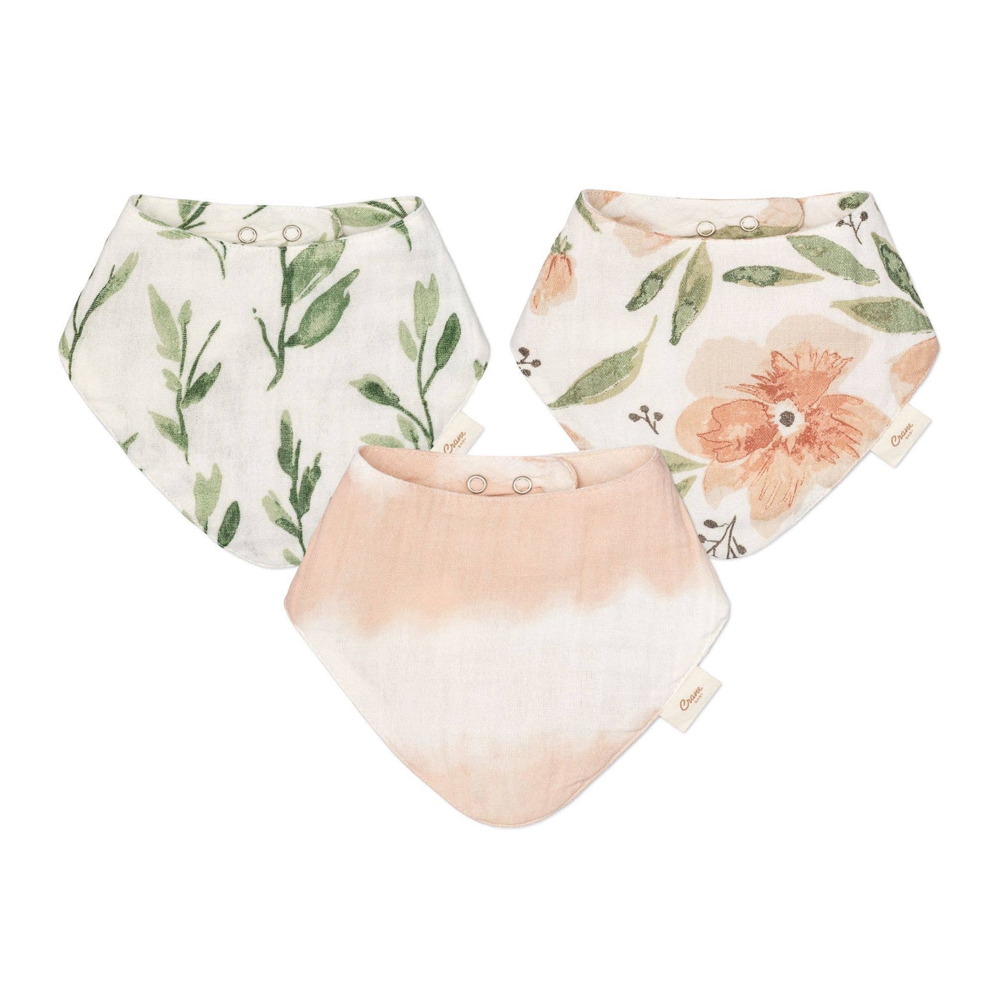 Parker 3-Pc. Muslin Bib Set