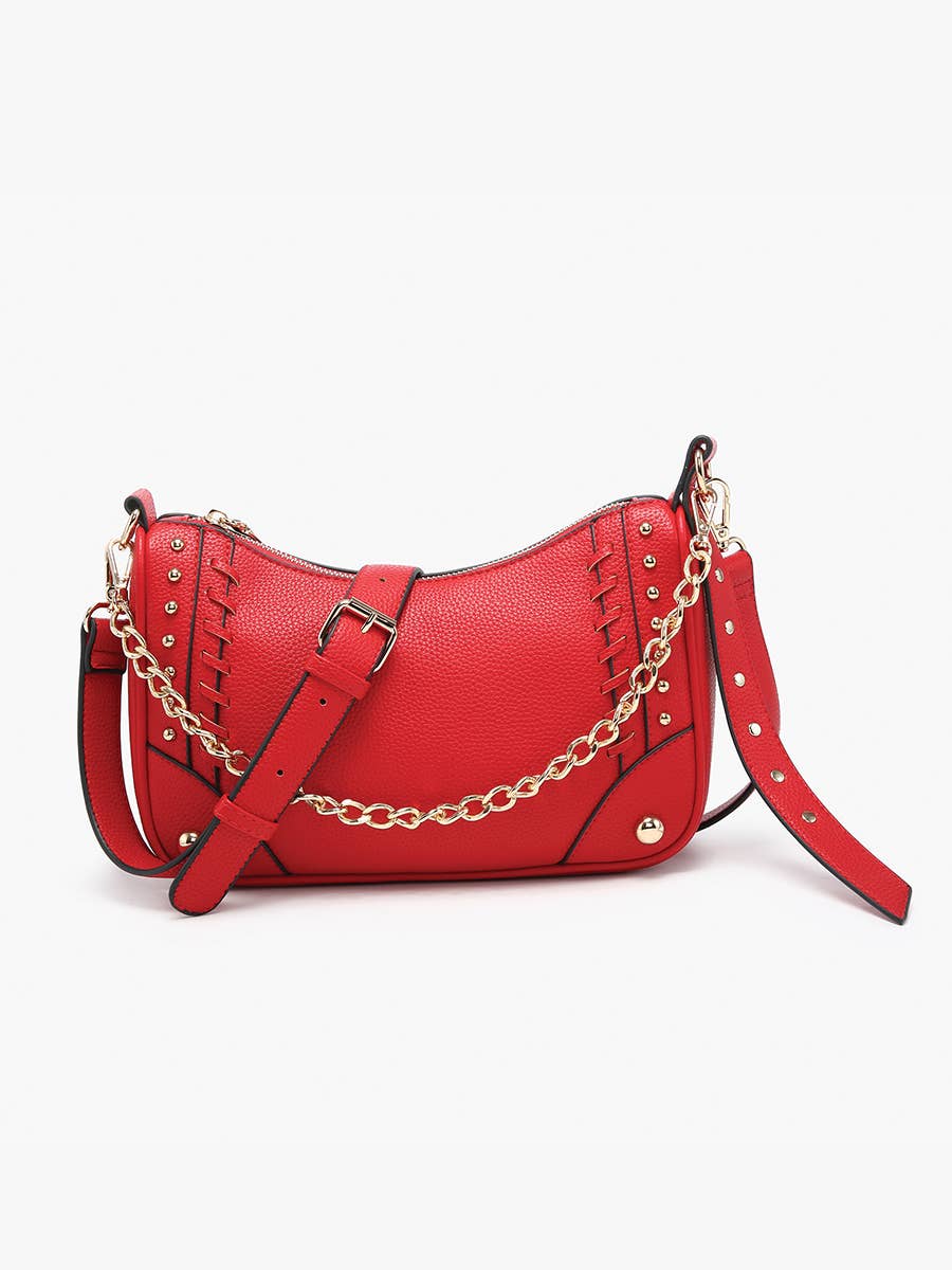 M2623 Artemis Paneled Crossbody w/ Stud Details