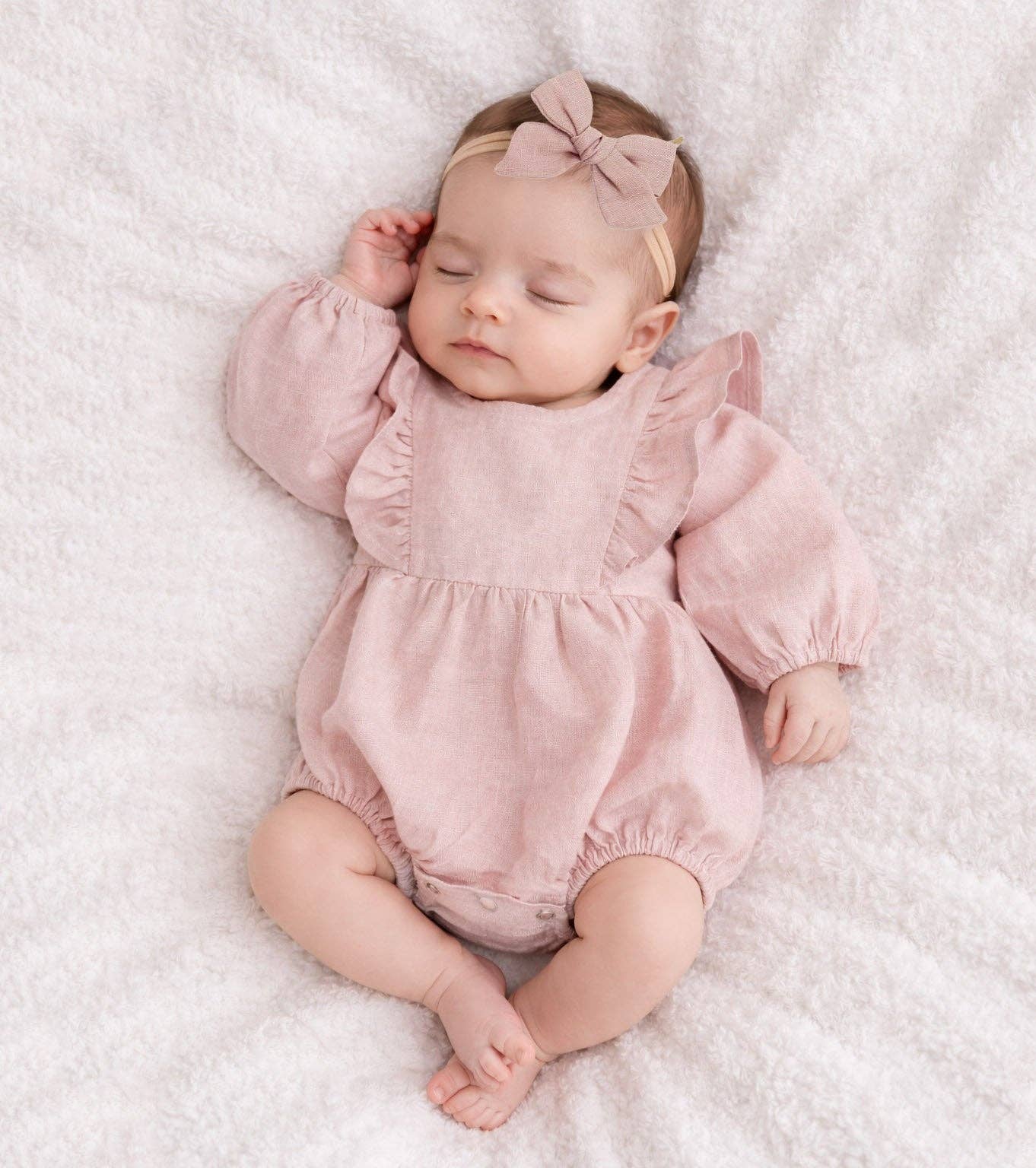 Gabriella Longsleeve Romper with Bow