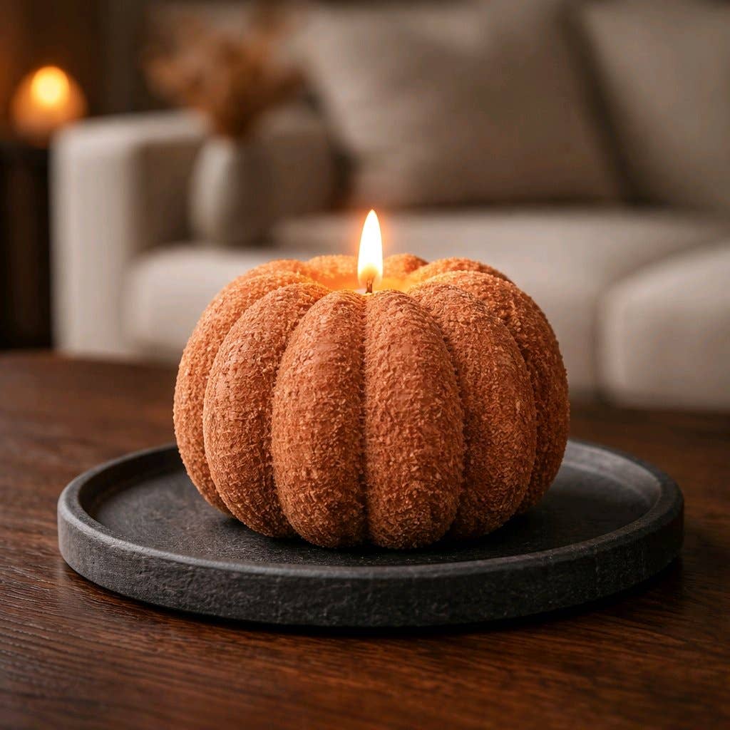 Chunky Moving Flame Grunge Pumpkin 6x5in