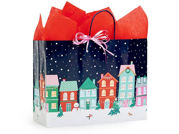 Christmas Village Paper Christmas Gift Bags