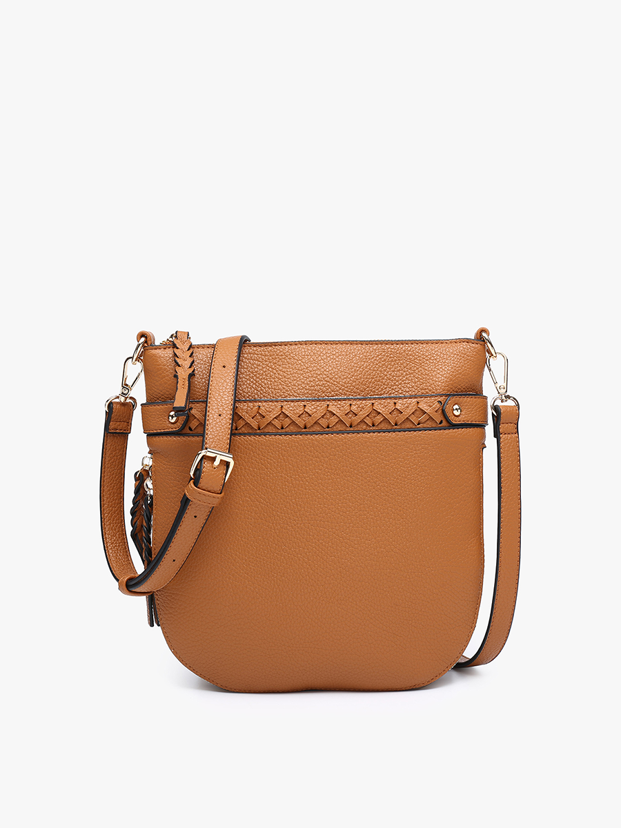 M2466 Esther Whipstitch Trim Round Crossbody
