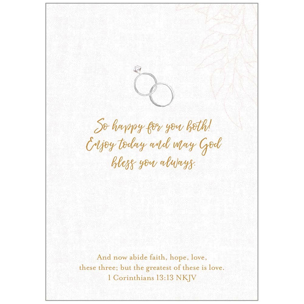 Love Rings Wedding Scripture Card