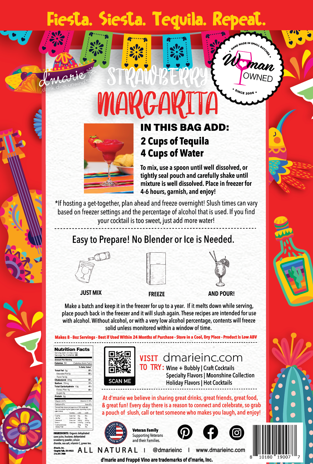 Strawberry Margarita - Ready-To-Freeze Cocktail