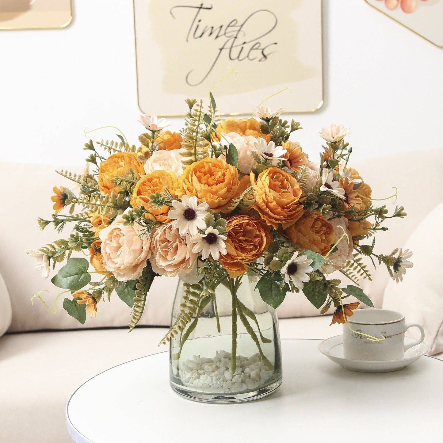 Valentine Artificial Rose Ranunculus Bouquet for Home Decor