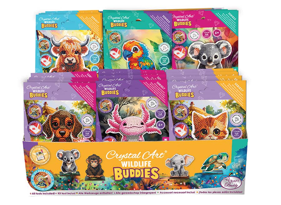 Crystal Art Buddies Cute Animals PDQ (30 Assorted)