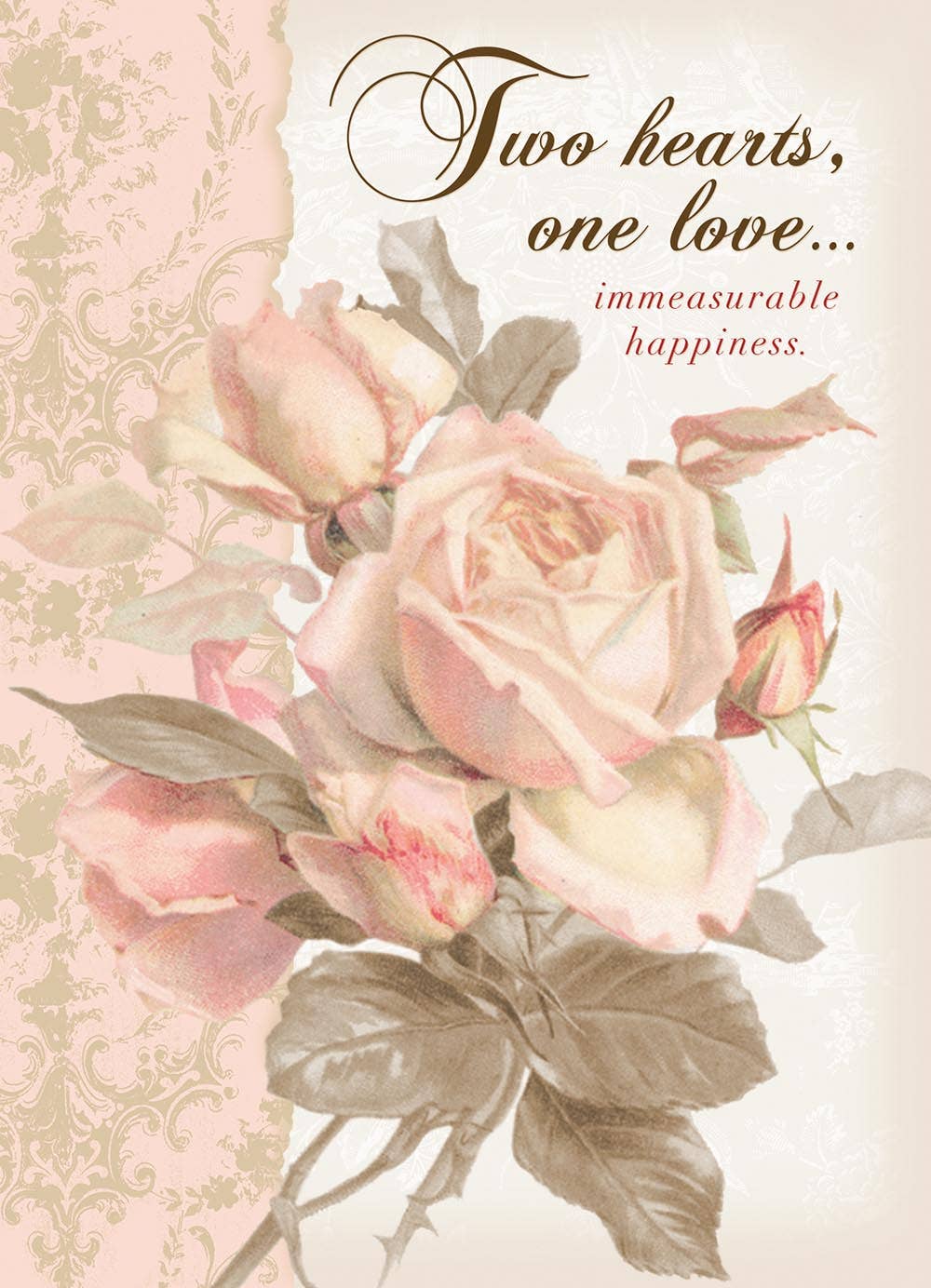 Pink Roses - Faith Wedding Card