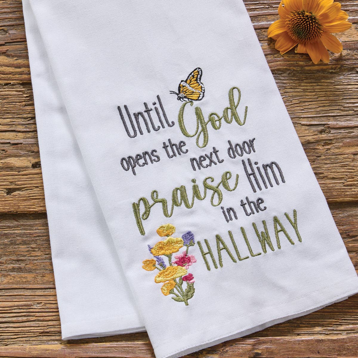Praise Him Decorative Dishtowel