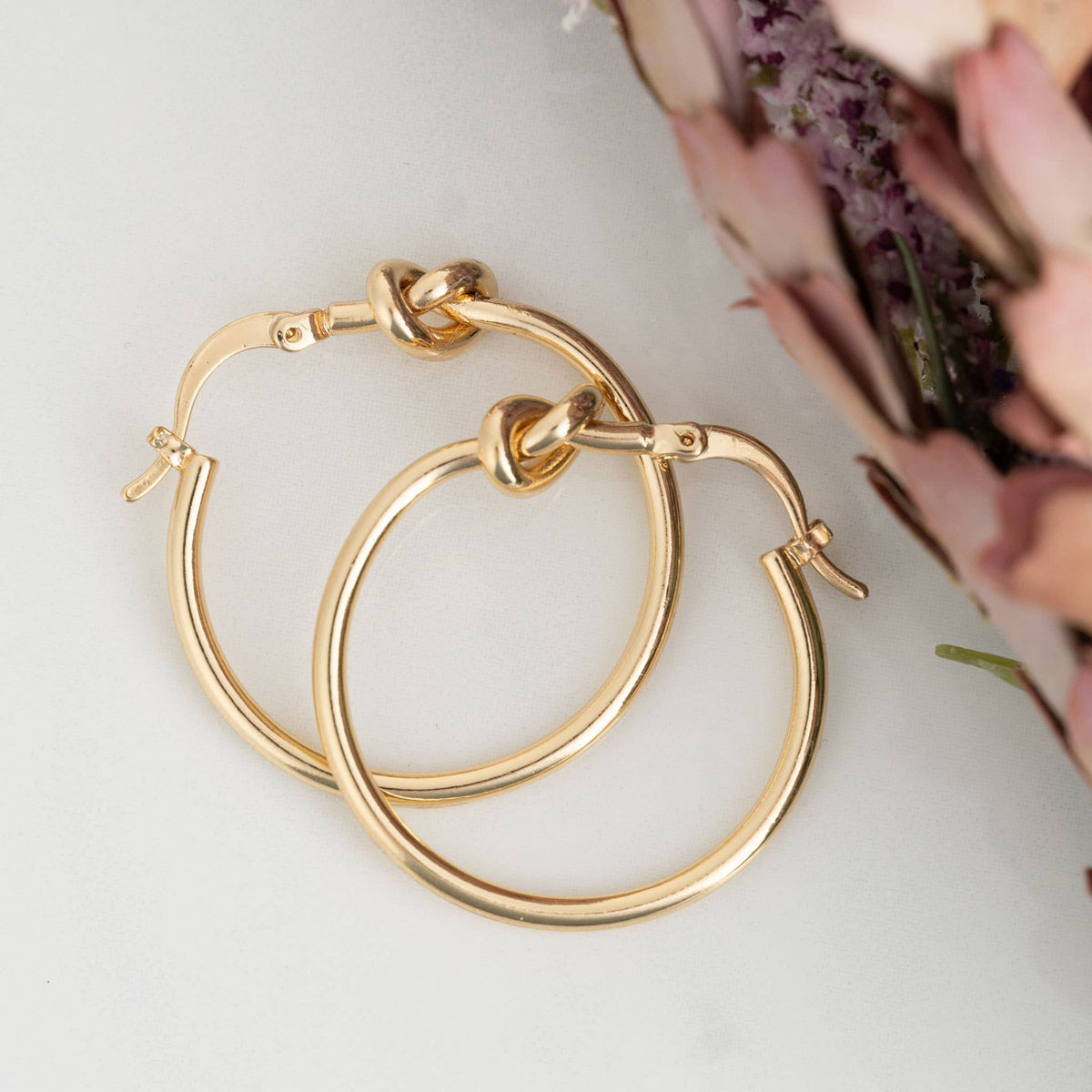 Hoop Earrings Classic Knotted Nickel-Free Jewelry