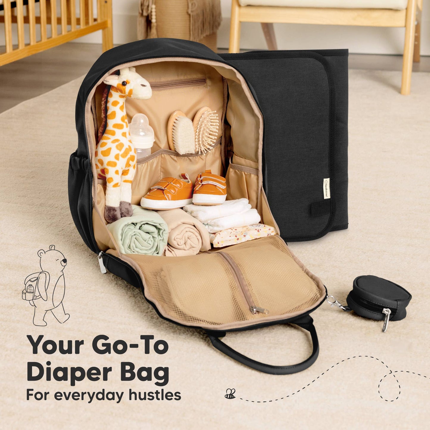 Play Diaper Bag Backpack, Baby Bag with Changing Pad