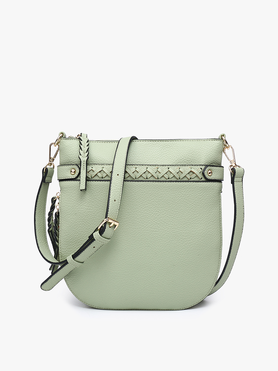M2466 Esther Whipstitch Trim Round Crossbody