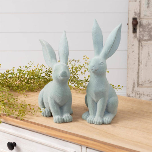 Sage Flocked Rabbits (Pk/04 Ast)
