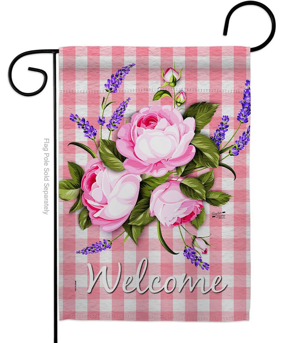 Roses Garden Floral Decor Flag