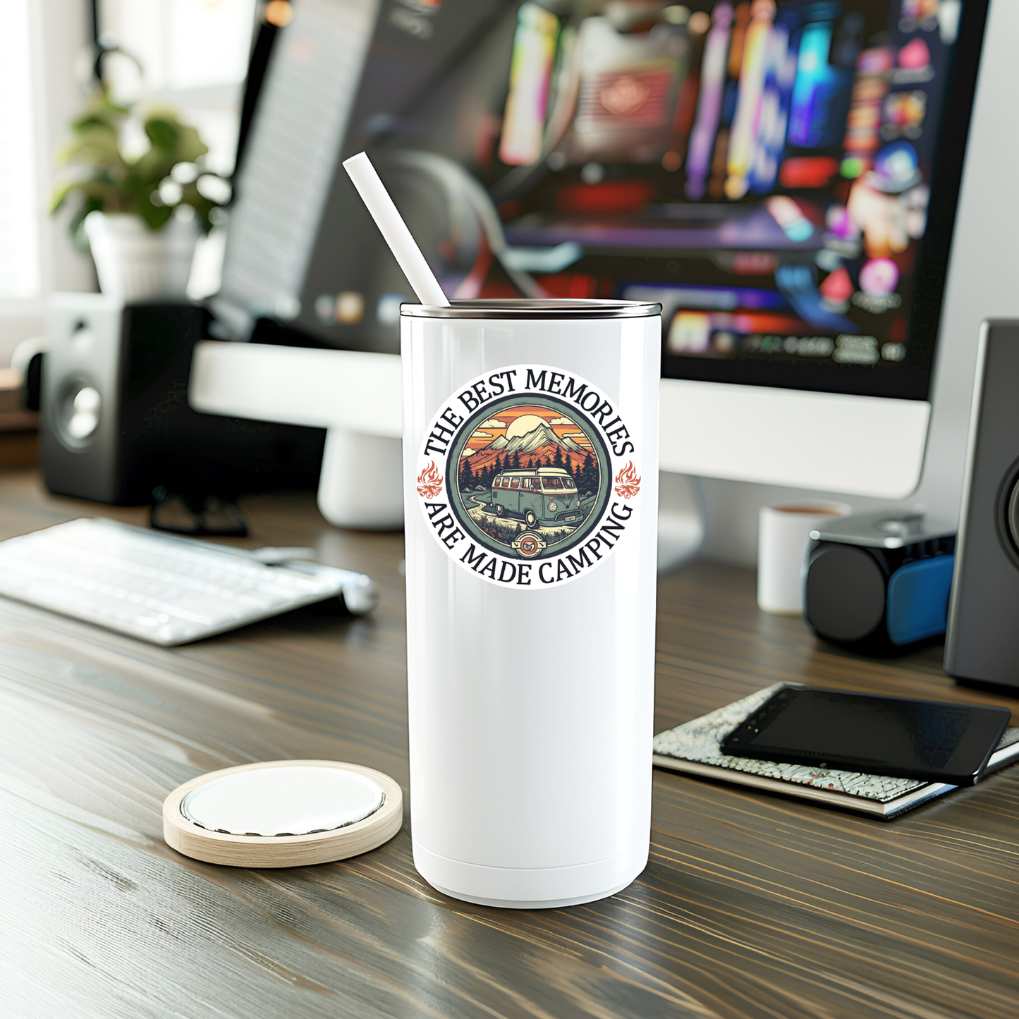 The Best Memories Are Made Camping Vinyl Sticker